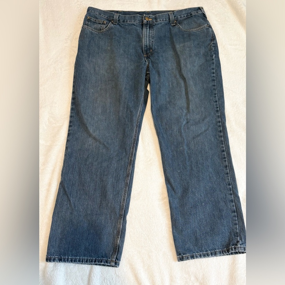 Carhartt Men’s Relaxed Fit Straight Leg 5 Pocket Jeans Size 40 x 30 - Picture 2 of 5